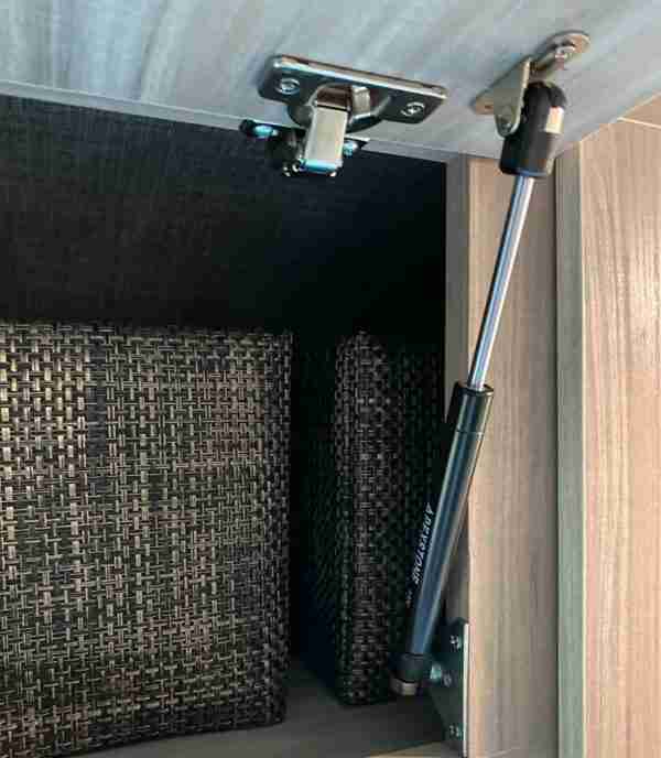 using lift support struts for 12” high x 16” wide cabninet door
