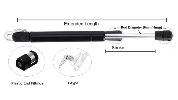 Custom Gas Struts, Gas Spring Configurator, Find Lift Supports Replacement for Any Project Lids - Image 2
